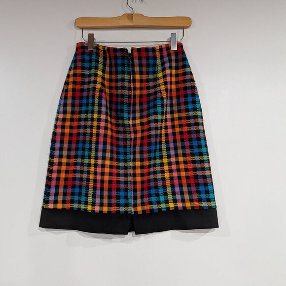 Mixit for Junior Rainbow Plaid Skirt VINTAGE Size 9 - Picture 2 of 4